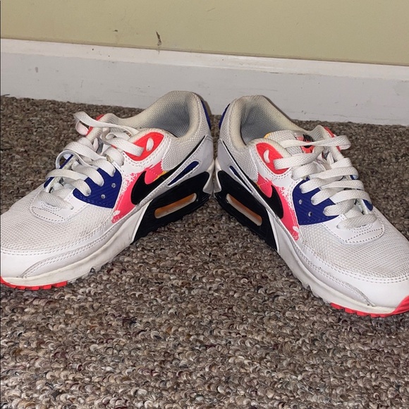 Womens Nike Air Max 90 Brushstroke Sneakers Shoes - Picture 3 of 10